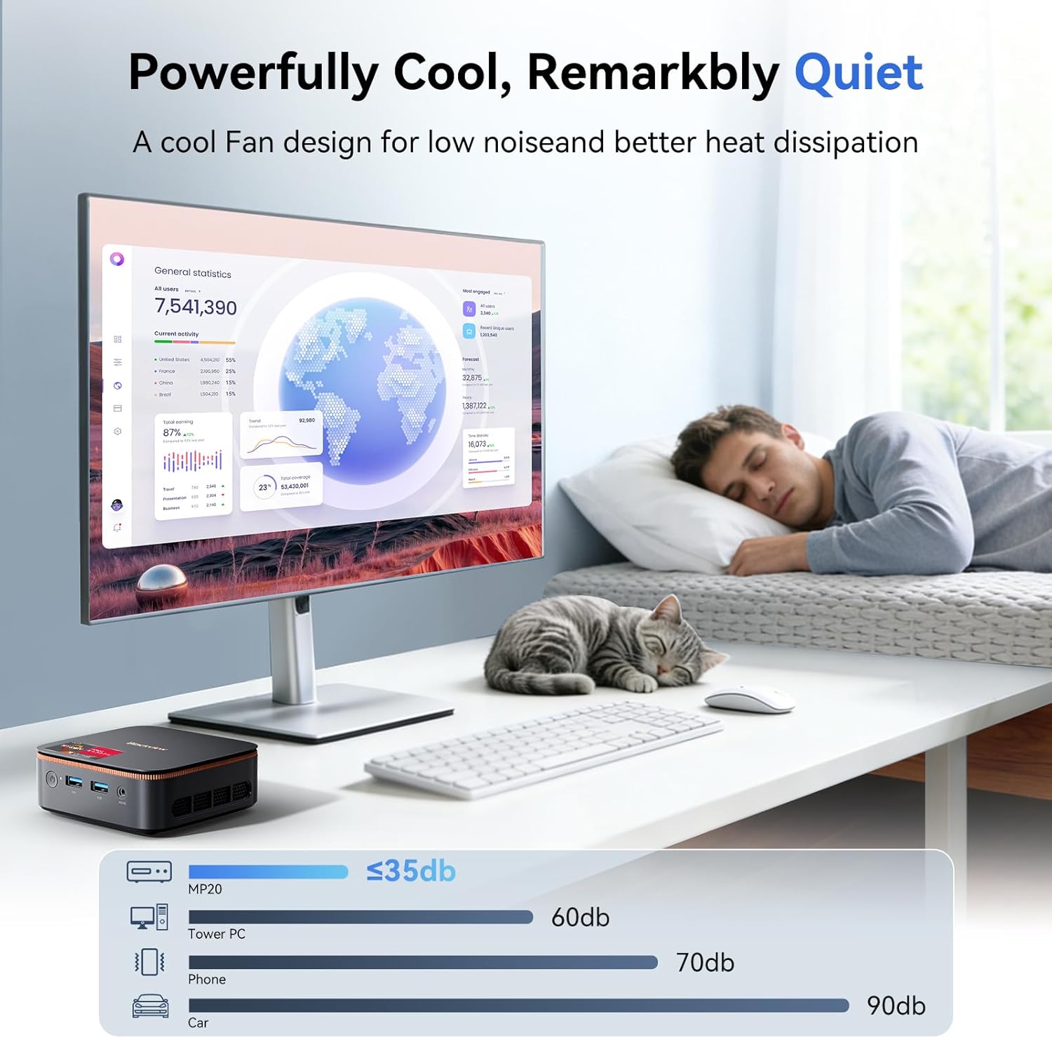 Thumbnail 5 de Blackview MP20 Mini PC (Win 11 Pro, AMD Ryzen) with 16GB RAM and 512GB SSD, VESA mountable