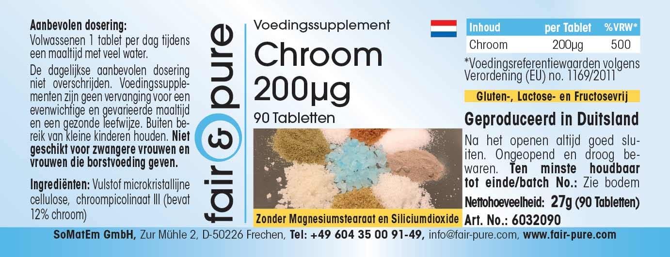 Thumbnail 6 de Fair & Pure Chrom 200 µg, 90 Tabletten – schluckfreundlich, vegan, deutsche Herstellung