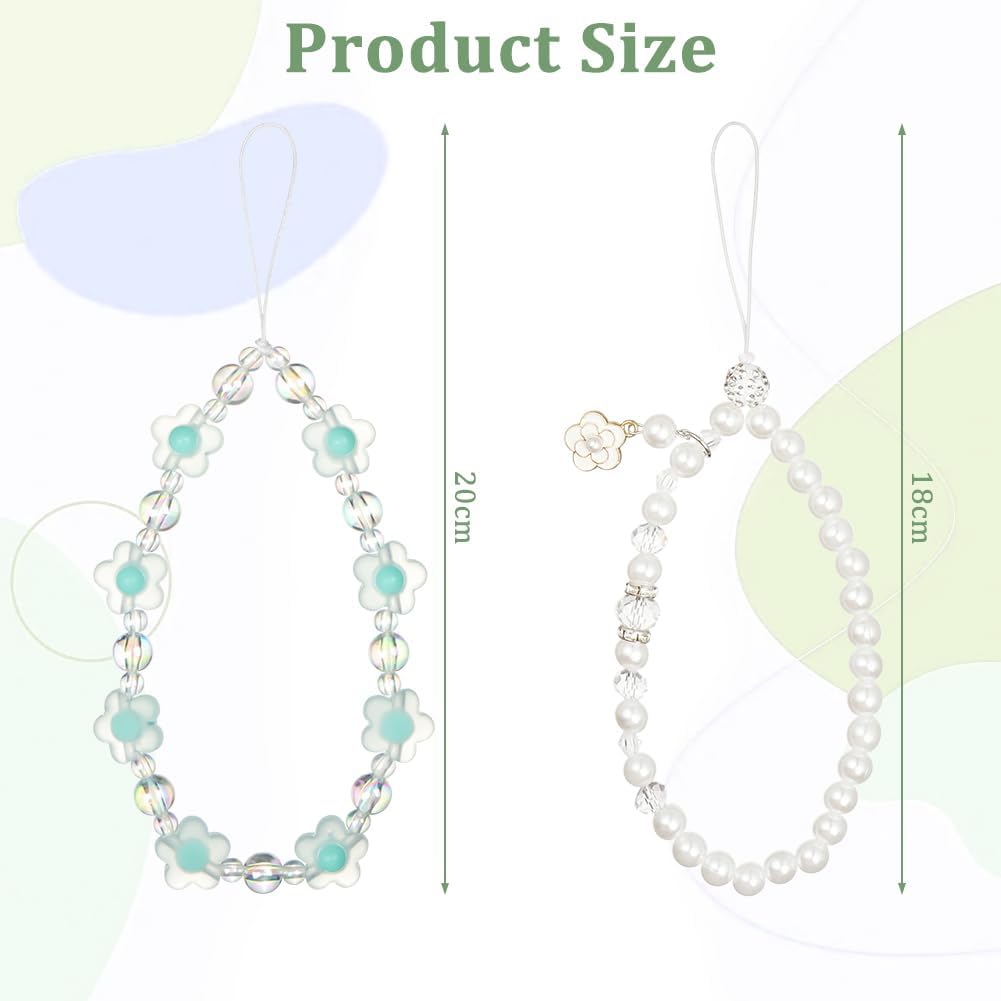 Detalle de OFFCUP Portable Phone Strap Set of 4 with Natural Crystal Beads