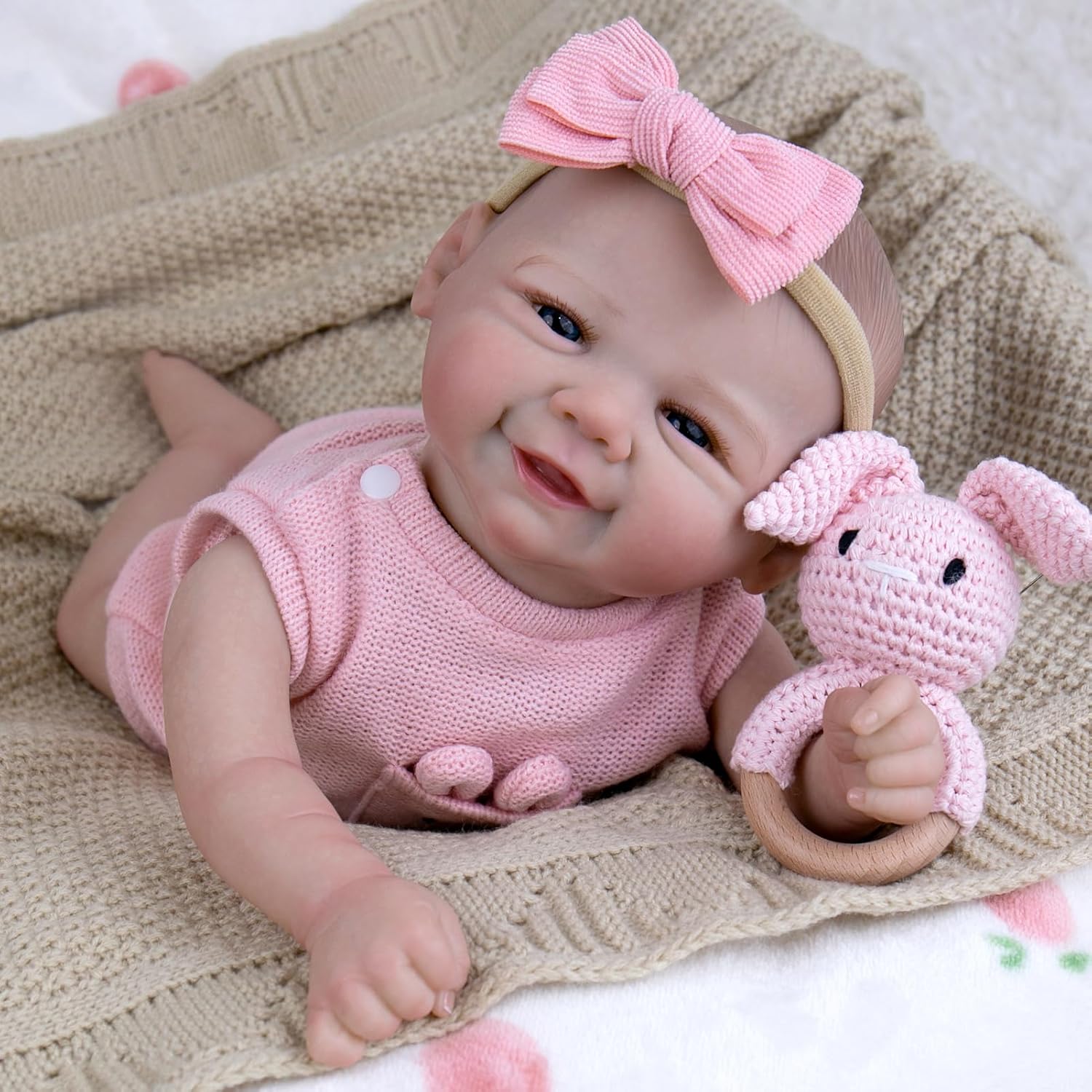 Detalle 2 de Aori Realistic Reborn Baby Dolls (Weighted) — 20-Inch Lifelike Newborn Baby Girl with Flexible Limbs