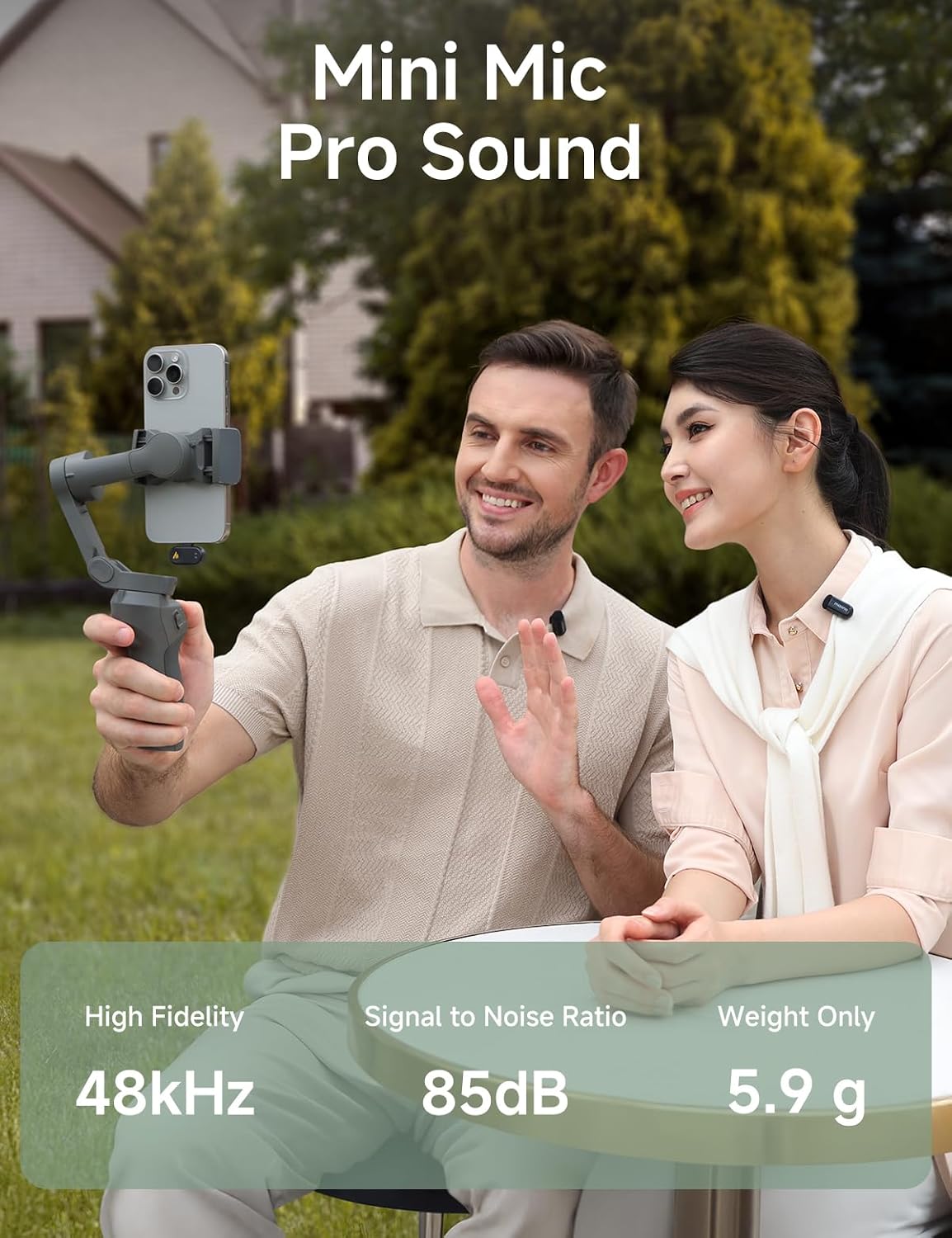 Thumbnail 1 de MAONO Wave T1 mini - PC2 USB-C wireless lavalier microphone with 4-stage noise reduction