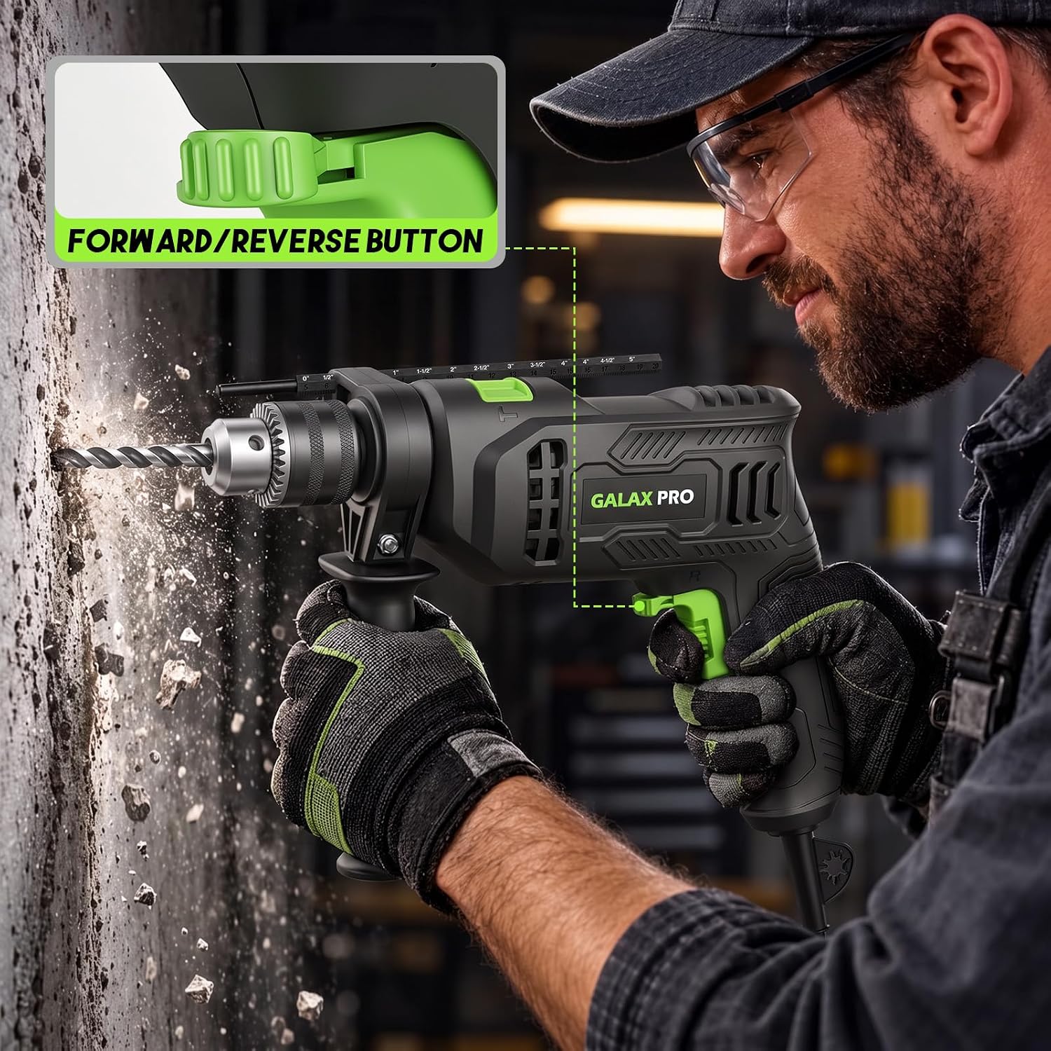 Thumbnail 6 de GALAX PRO 57325 Corded Hammer Drill, 4.5 A, 1/2-Inch Metal Chuck