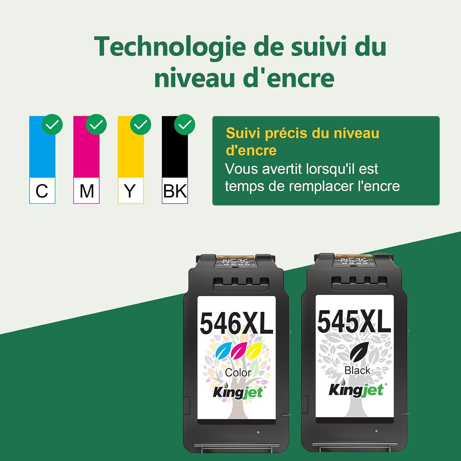 Thumbnail 3 de KINGJET PG-545XL CL-546XL Cartouches Canon