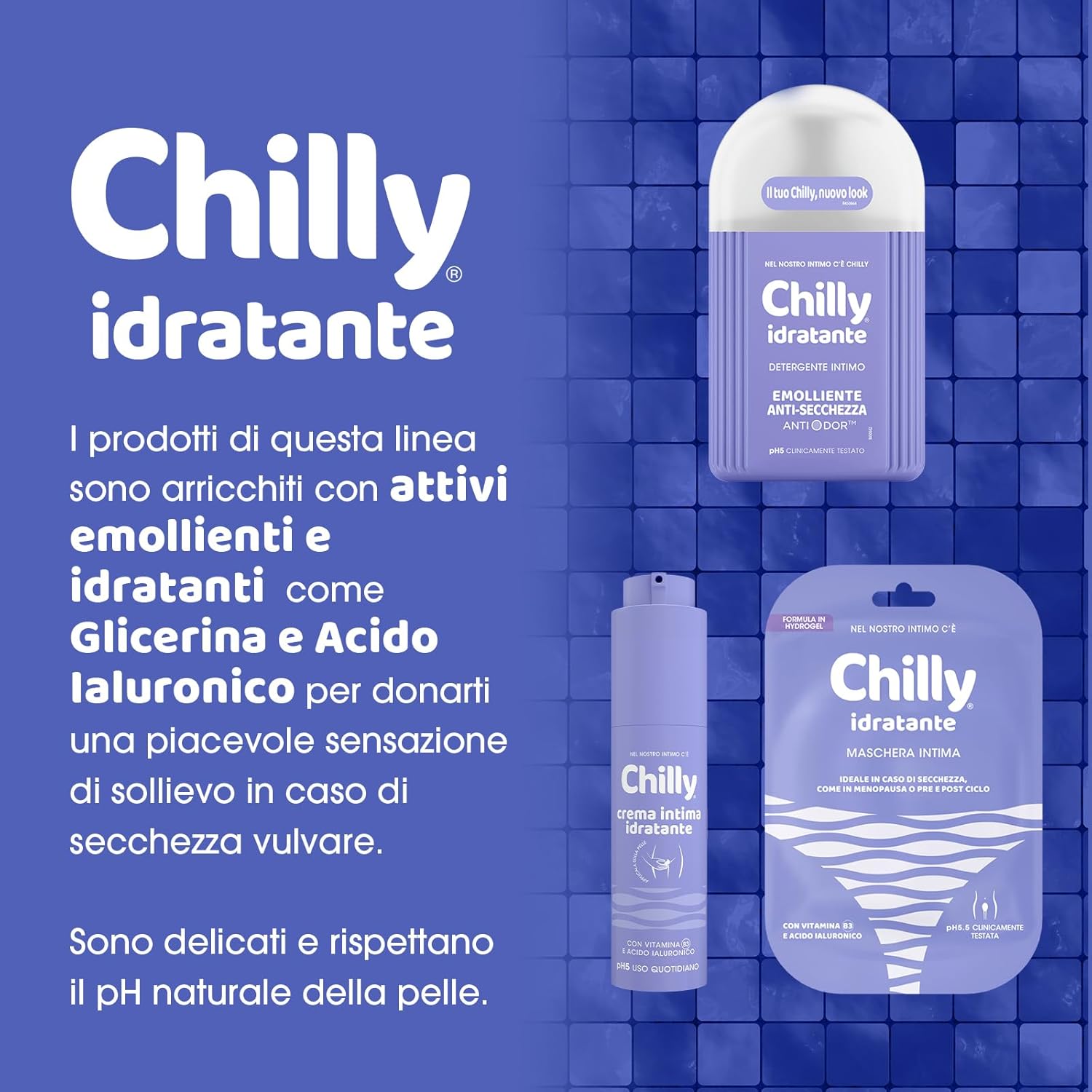 Thumbnail 2 de Chilly: Maschera Idratante Intima in Hydrogel con Vitamina B3 e Acido Ialuronico – pH 5.5