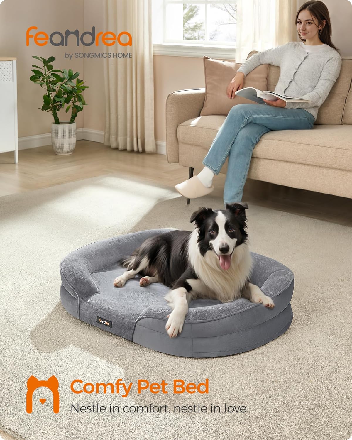 Detalle 2 de Feandrea PGW282G01 orthopaedic dog bed 91x68x18cm