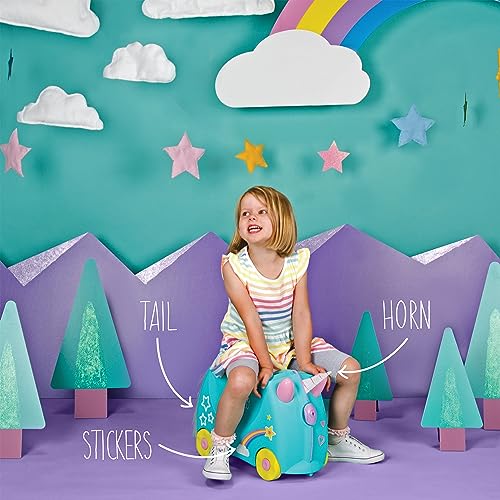 Thumbnail 1 de Trunki Unicorn Teal Ride-On Suitcase: The Colourful 18L Cabin Companion for Little Travellers