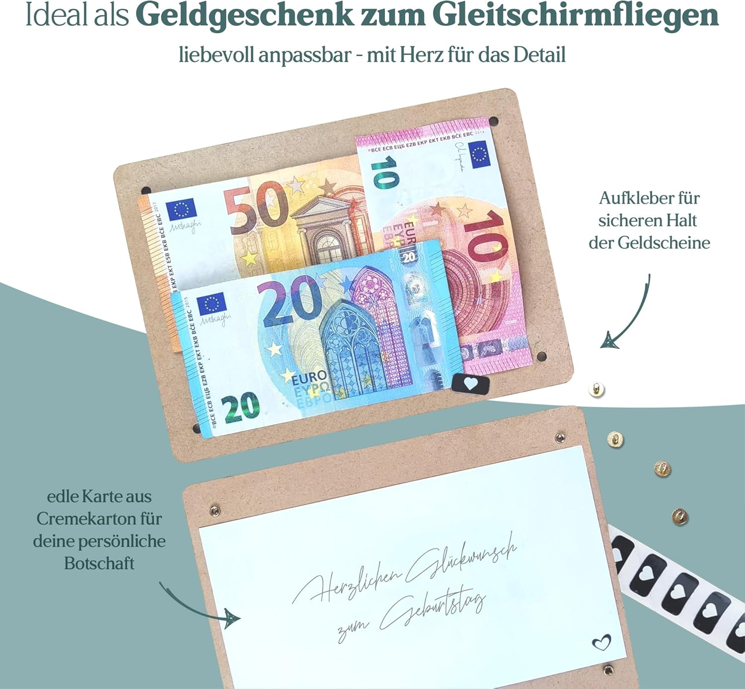 Thumbnail 3 de Geldgeschenk XL aus Holz 20 x 15 cm