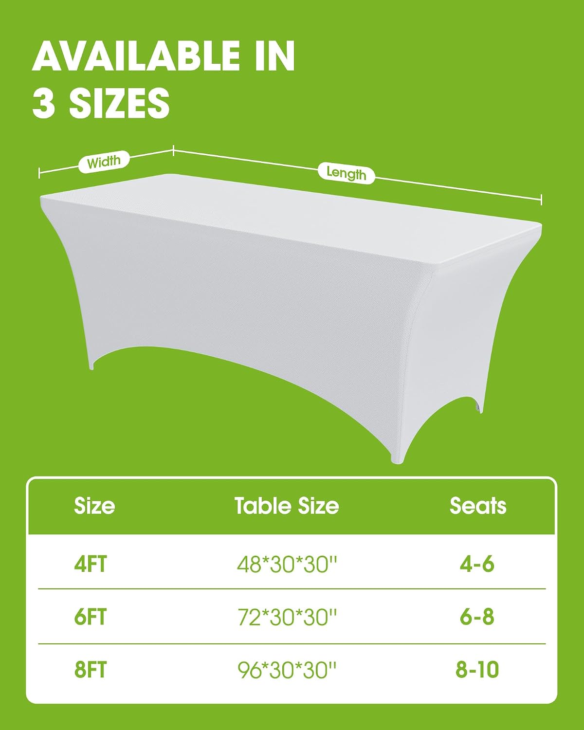 Detalle 1 de Pureegg Spandex Tablecloth 6ft