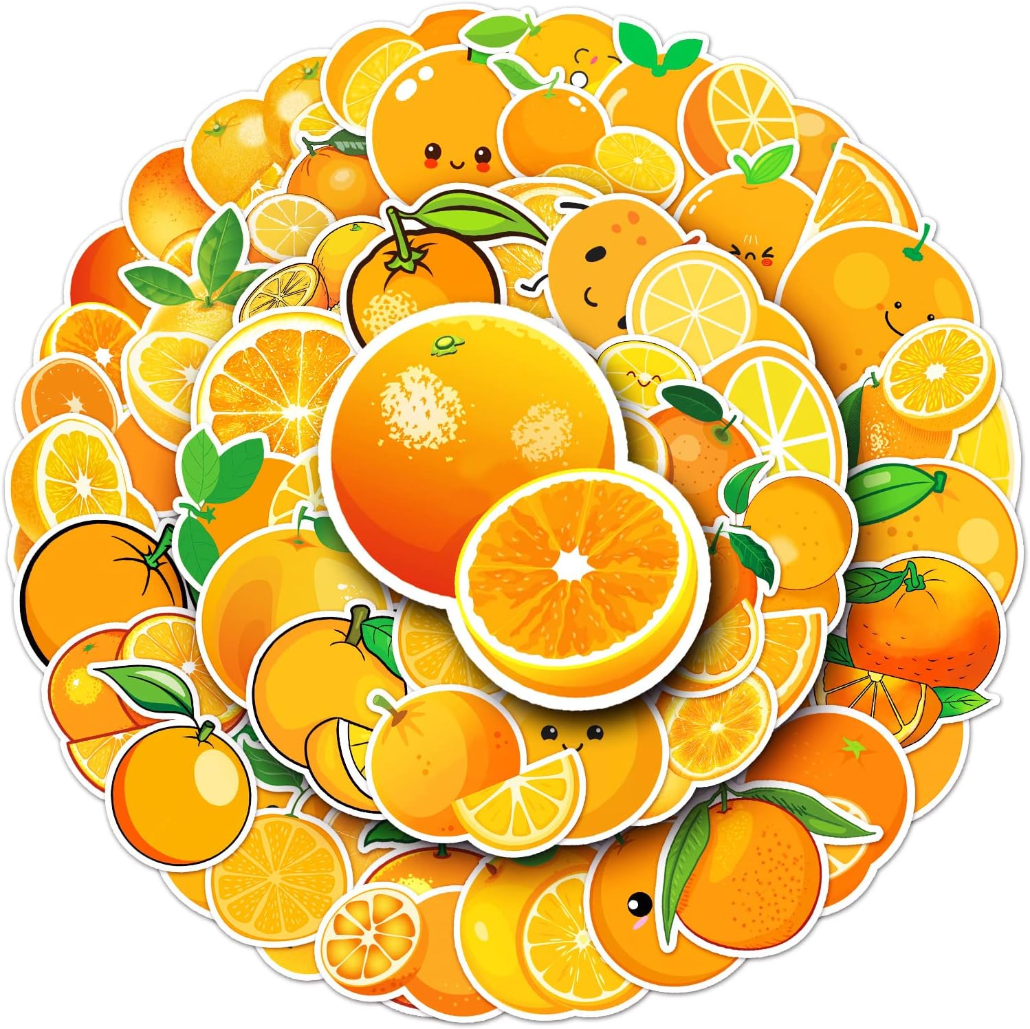 Orange Laptop Sticker 50er Pack