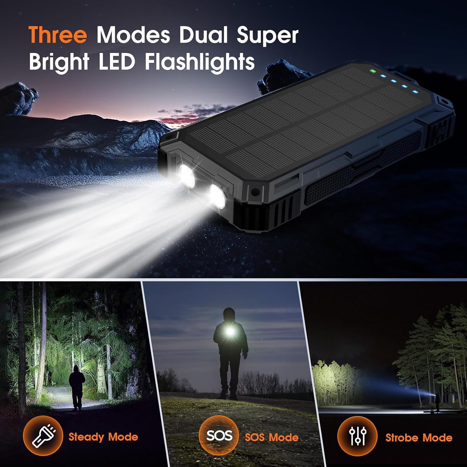 Thumbnail 6 de BLASOUL PD-W49 Solar Power Bank, 49,800mAh, Wireless Charging and 4 Cables
