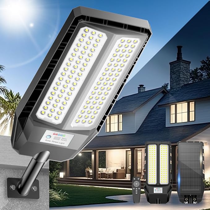 Detalle de Adewalk 3000W Farola Solar LED Exterior 🌞 con Mando a Distancia