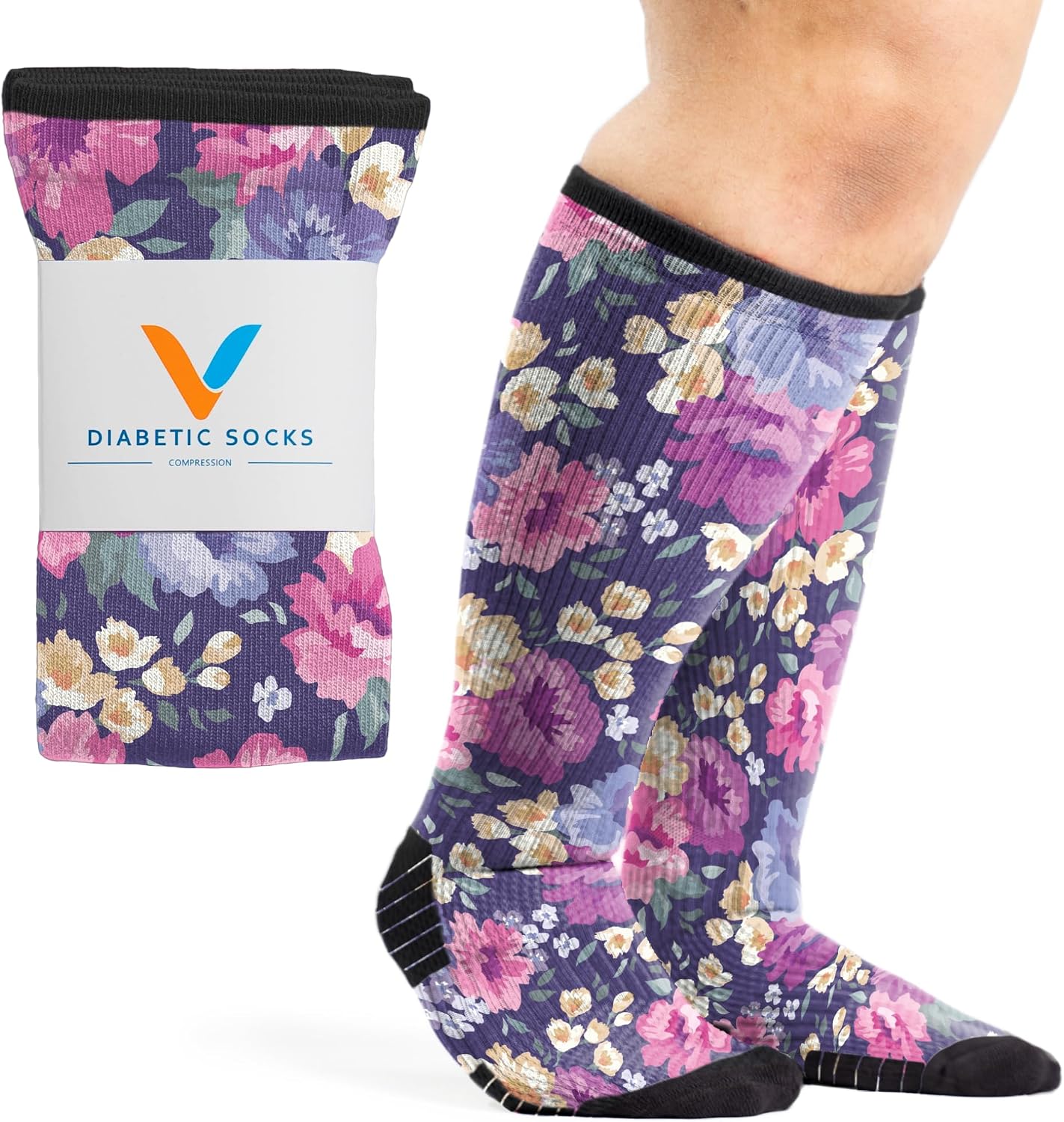 Detalle de Viasox Compression Socks, Knee-High 12–15 mmHg Circulation Support