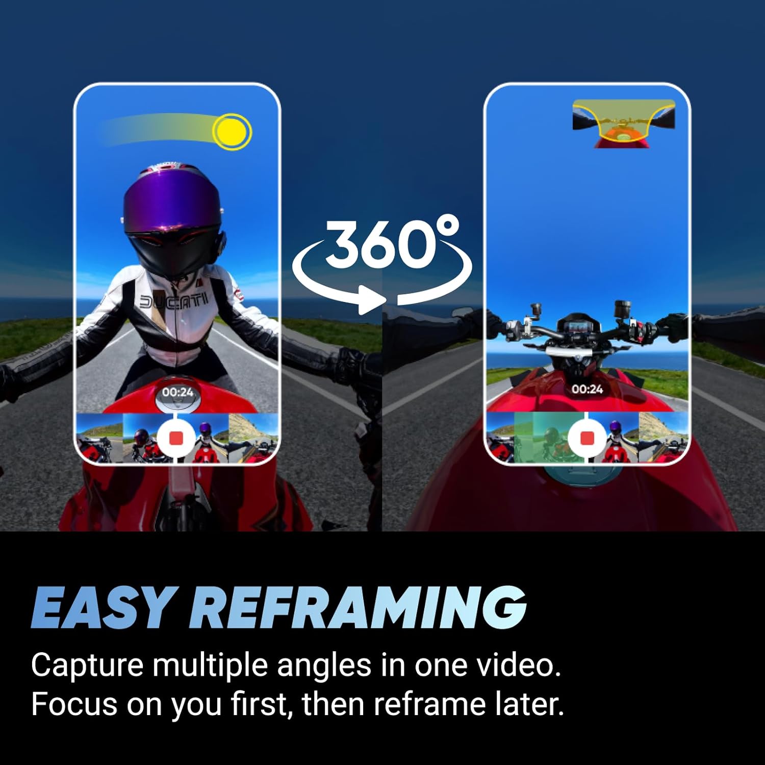 Thumbnail 2 de Insta360 X4 Motorcycle Bundle – 8K waterproof 360 action camera with 4K wide-angle, AI editing and stabilisation