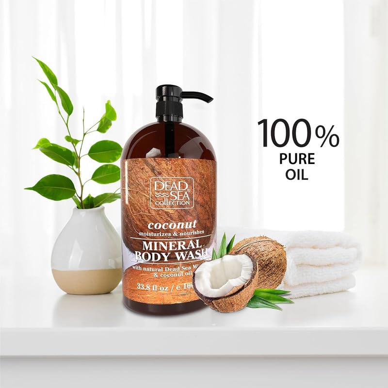 Detalle de Dead Sea Collection 7290107429467 Coconut Body Wash, 2-Pack with Dead Sea Minerals