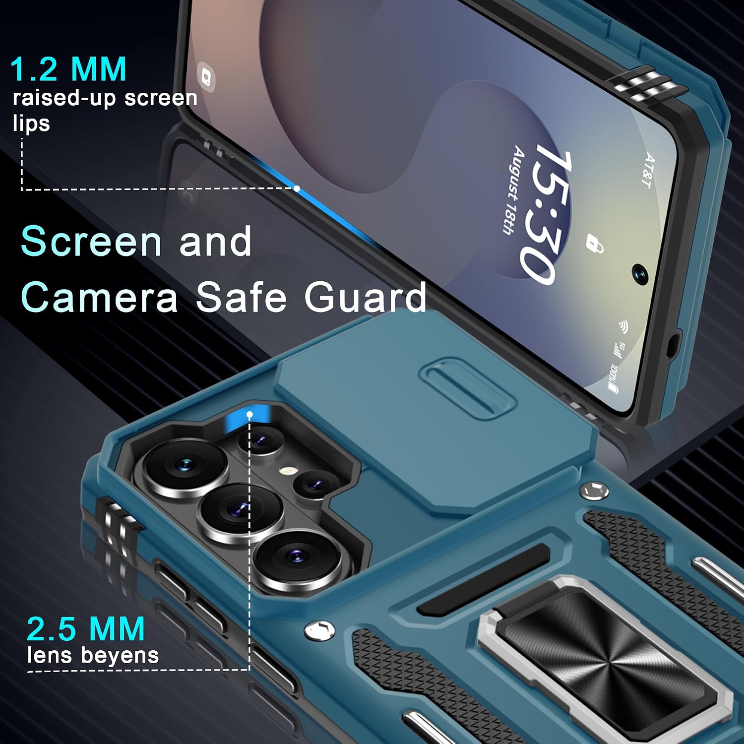 Thumbnail 4 de DEERLAMN Case for Samsung Galaxy S26 Ultra 6.9-Inch Light Blue