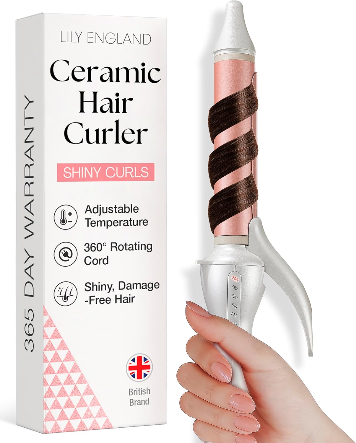 Lily England 25mm Ceramic Curling Wand for Hair 🎀