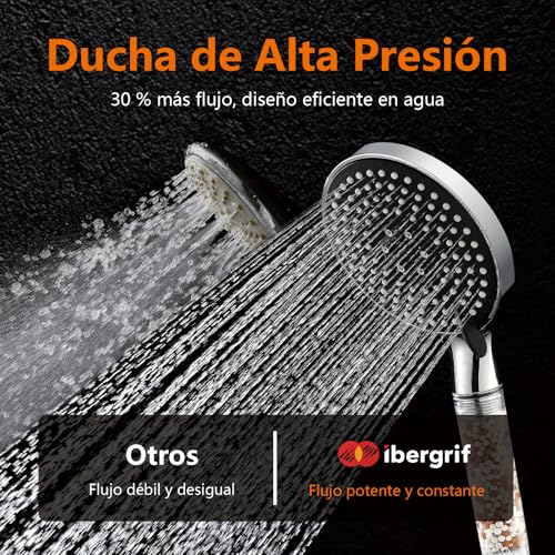 Thumbnail 5 de Ibergrif M20226 alcachofa de ducha 125 mm, 3 modos