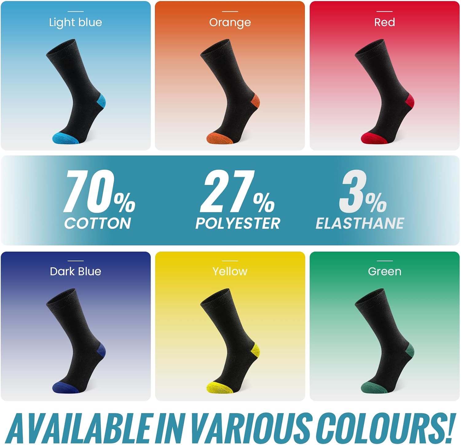 Thumbnail 3 de Black socks multipack 10 pairs
