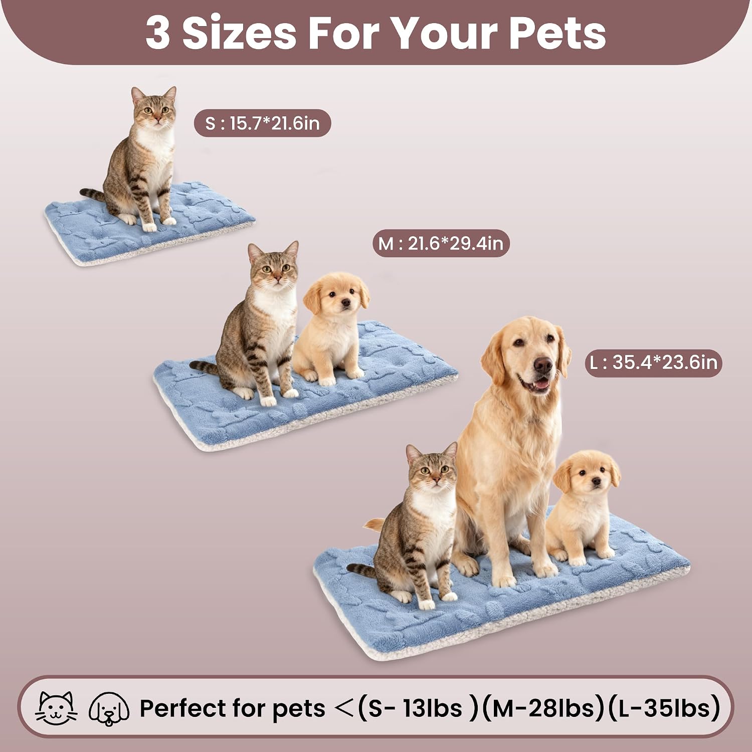 Thumbnail 6 de EursurePet Self Warming Cat Bed, 28 x 22-Inch Reversible Washable Mat
