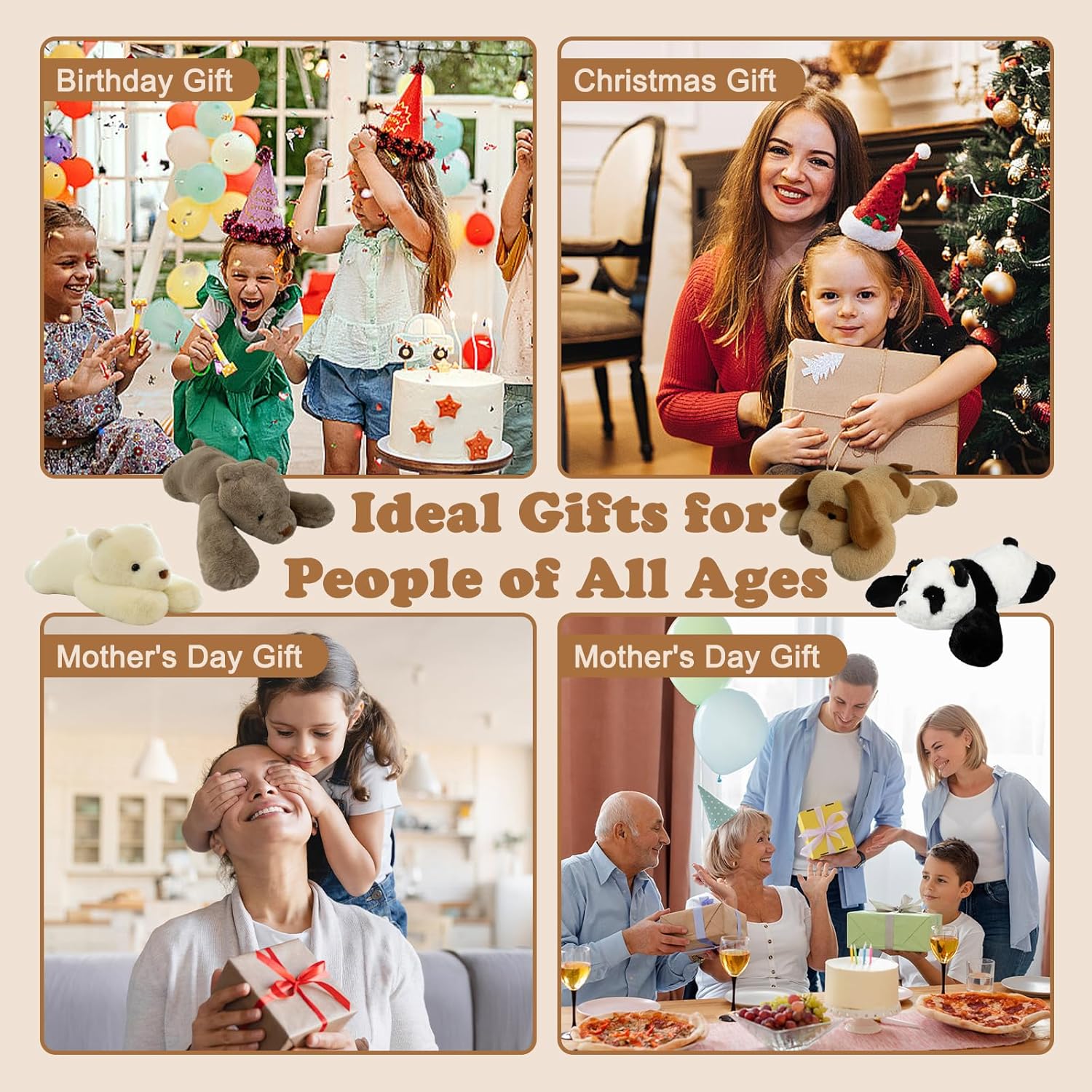 Thumbnail 6 de MeHoo 3.3LB Weighted Bear Plush (23.6 inch) – Weighted comfort hug plush for anxiety and bedtime