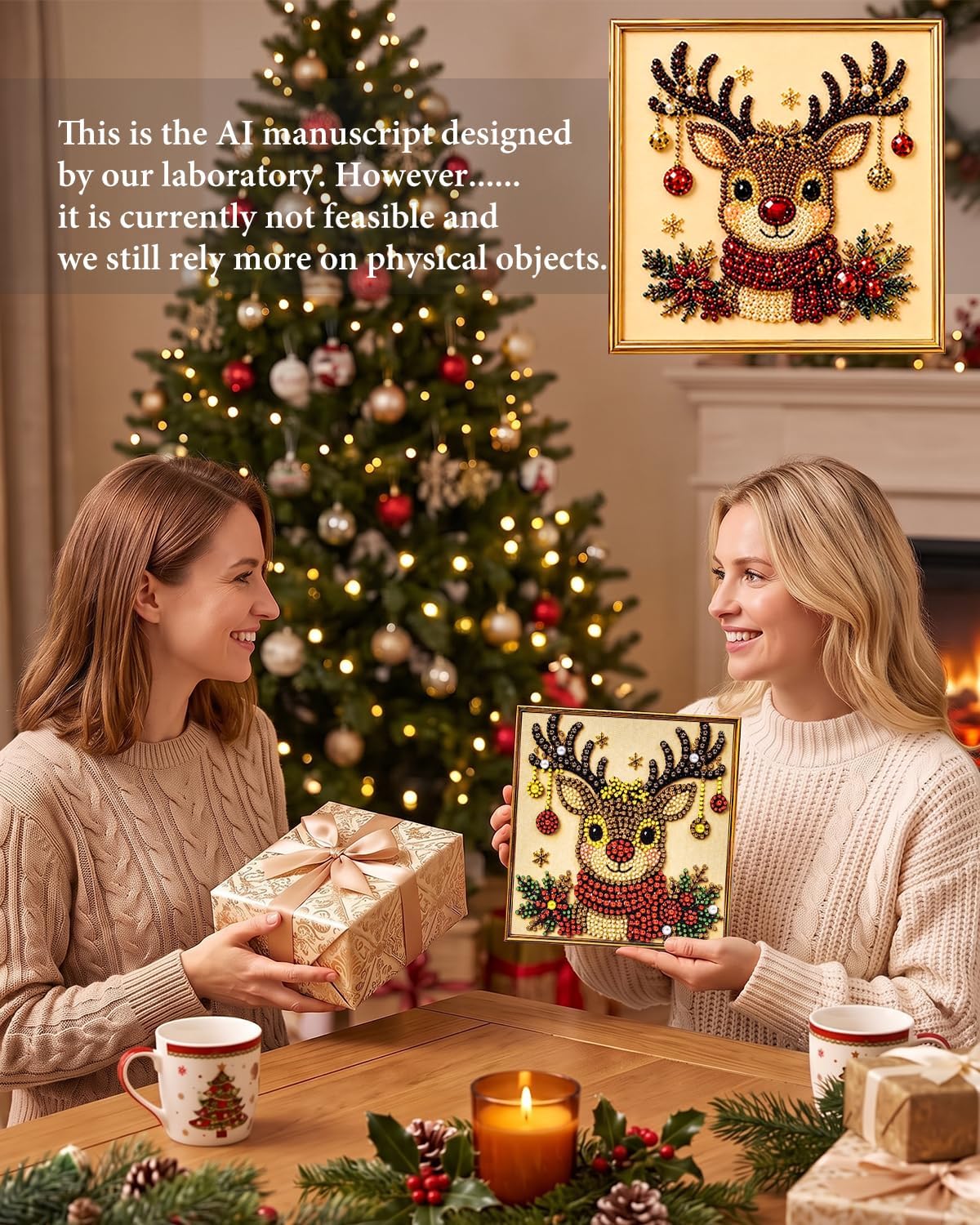 Thumbnail 2 de Christmas Pearl Art Kit with Pre-framed Canvas