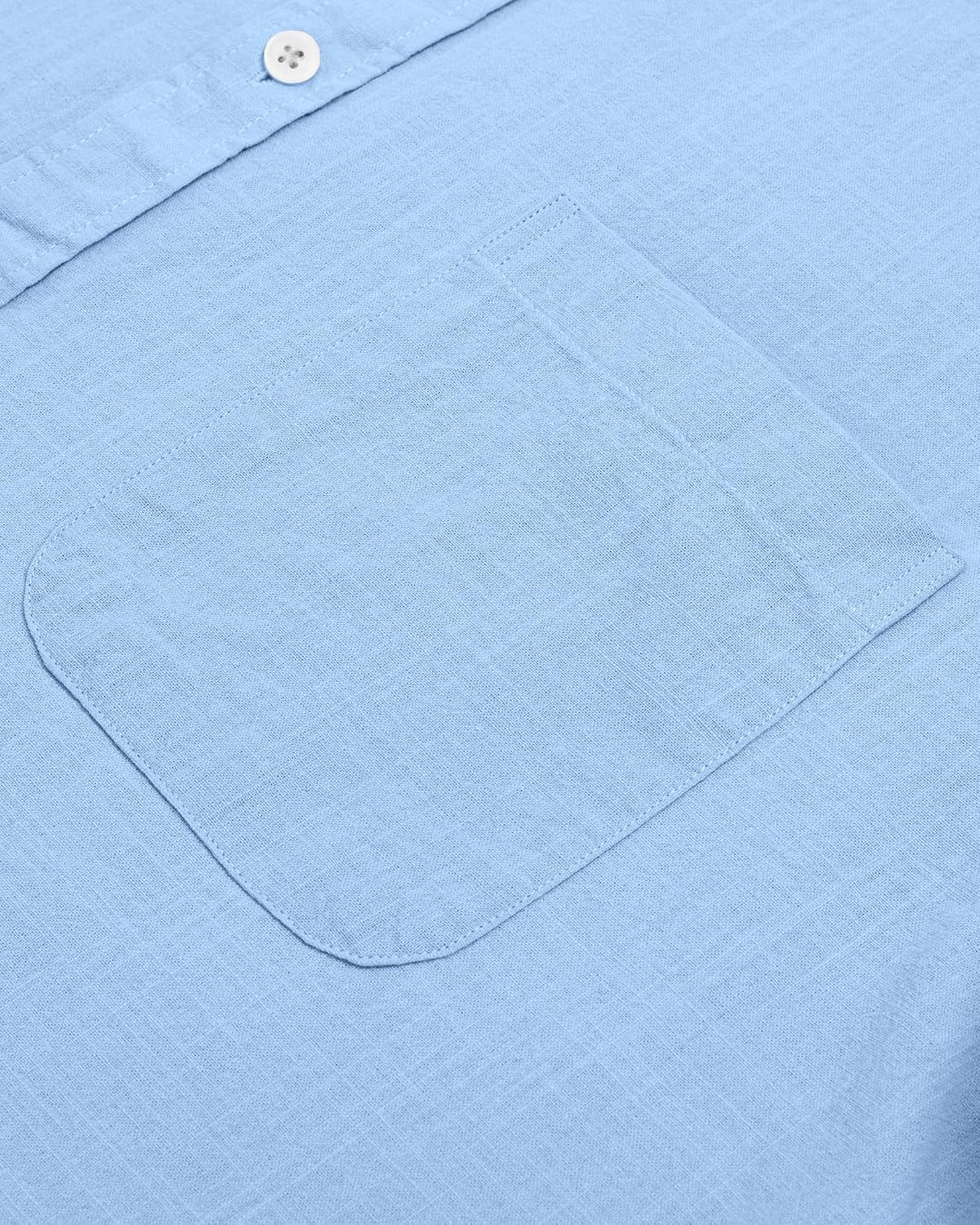 Detalle de siliteelon Herren Leinenhemd mit Stehkragen