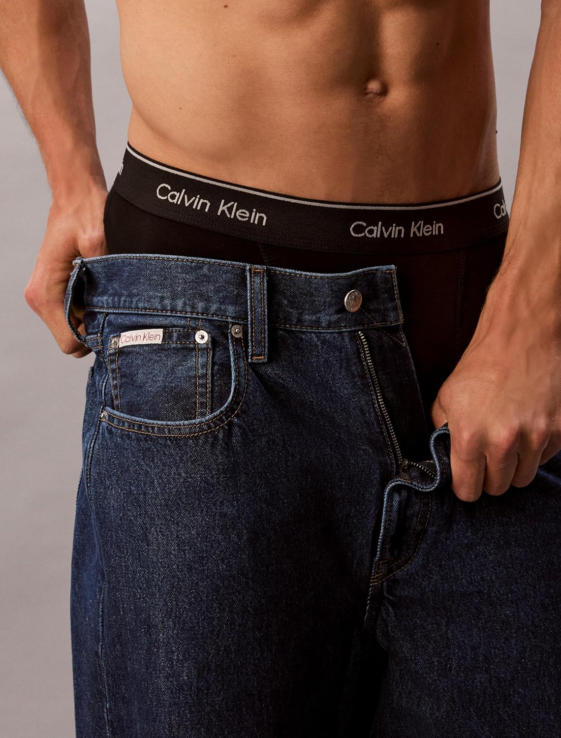 Detalle de Calvin Klein Cotton Classics 7-Pack Boxer Briefs (7 Black, Medium)