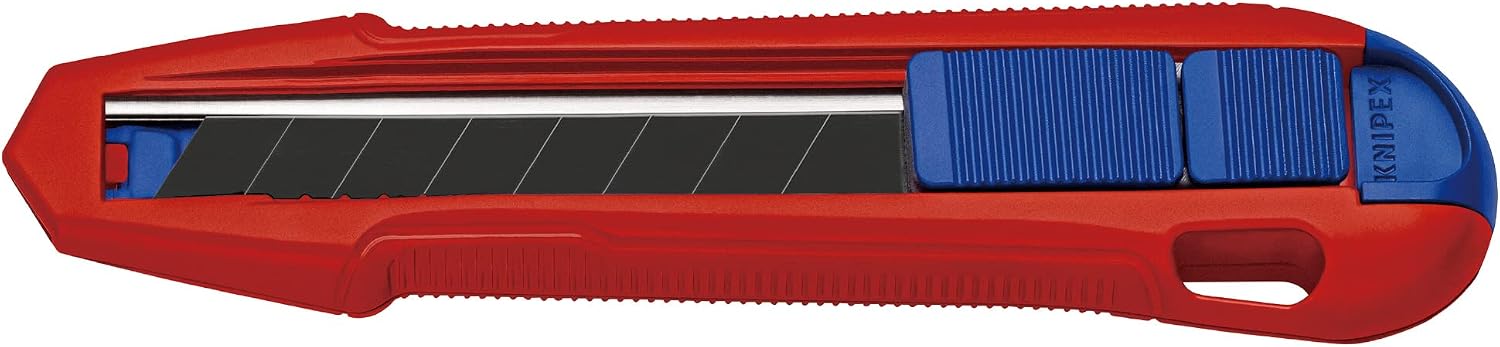 Detalle de クニペックス KNIPEX CUTIX 9010-165BK カッターナイフ、18mm刃対応・替刃収納