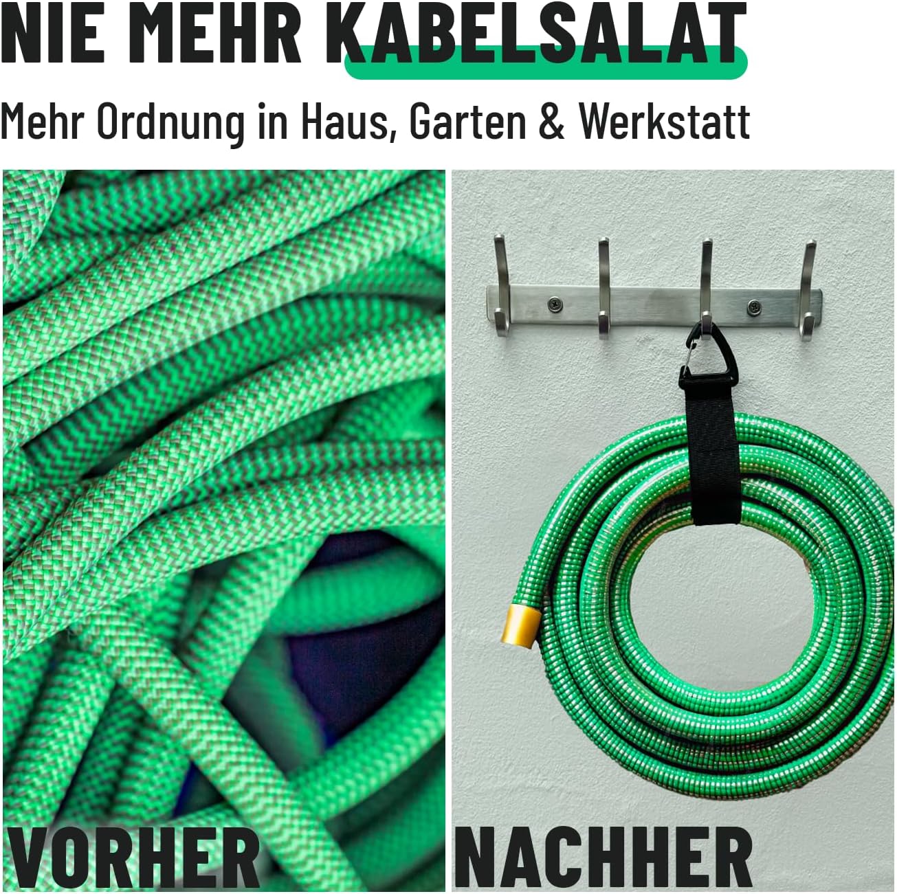 Thumbnail 3 de Greate 6x Verlängerungskabel-Organizer mit Klettband & Haken, bis 22 kg Tragkraft