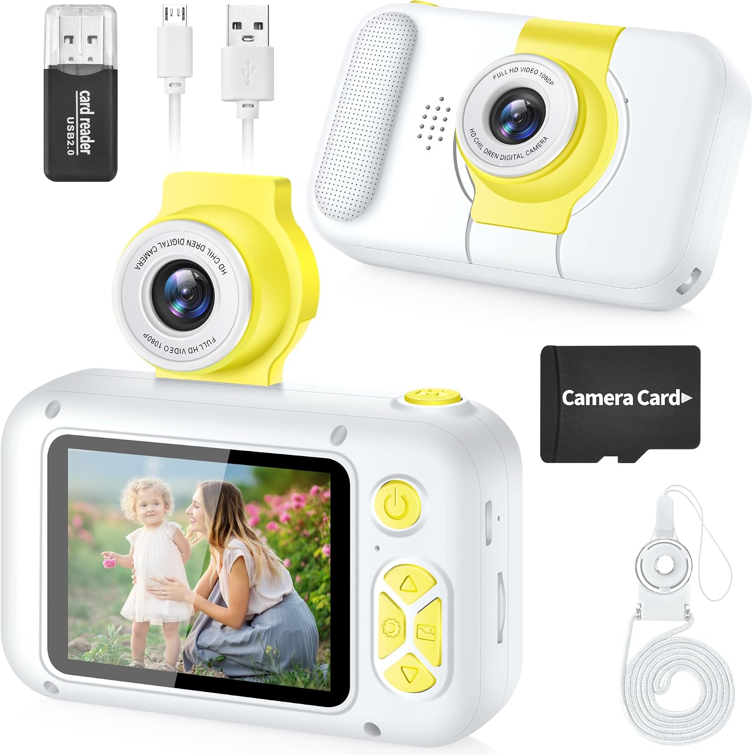 Imagen de ARNSSIEN Kids Camera for 3-12 Year Olds with 180° Flip Lens (X101) – 2.4 Inch IPS Screen en OfertitasTOP