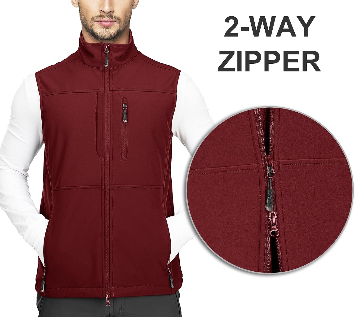 Detalle 2 de 33,000ft Mens Softshell Gilet Windproof