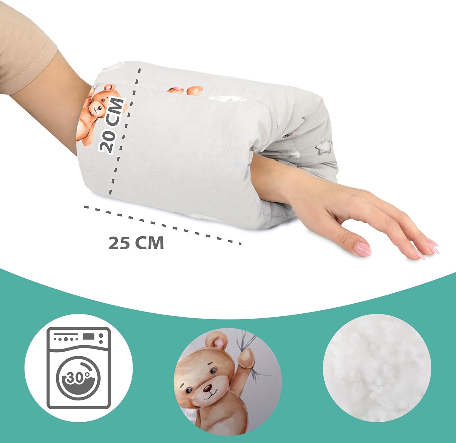 Thumbnail 1 de Totsy Baby Coussin d’allaitement bébé 20 cm (cousinettes de brassard) – coton respirant, lavage à 30 °C