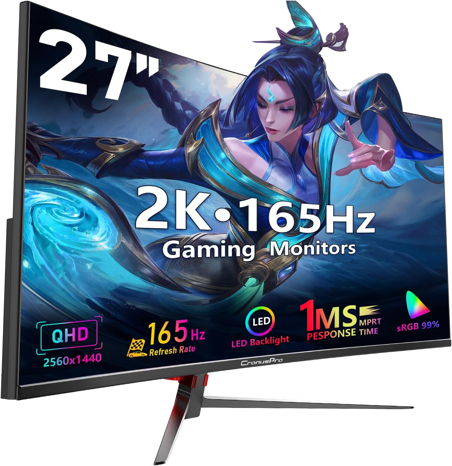 Detalle de CronusPro Curved Gaming Monitor 27 Zoll – 2K QHD, 165 Hz, 1 ms MPRT, VA-Panel