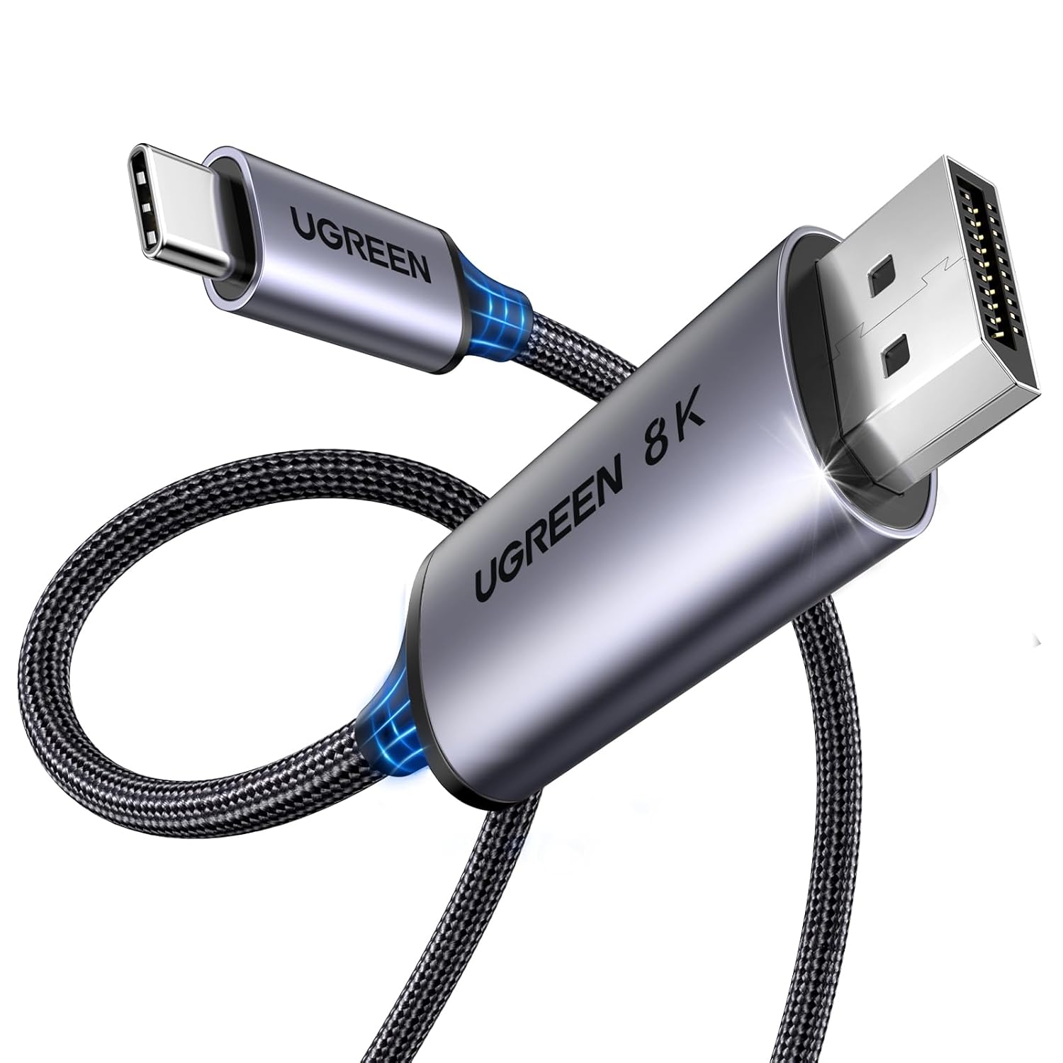 Detalle de UGREEN USB C to DisplayPort 1.4 Cable 2m — 8K@60Hz