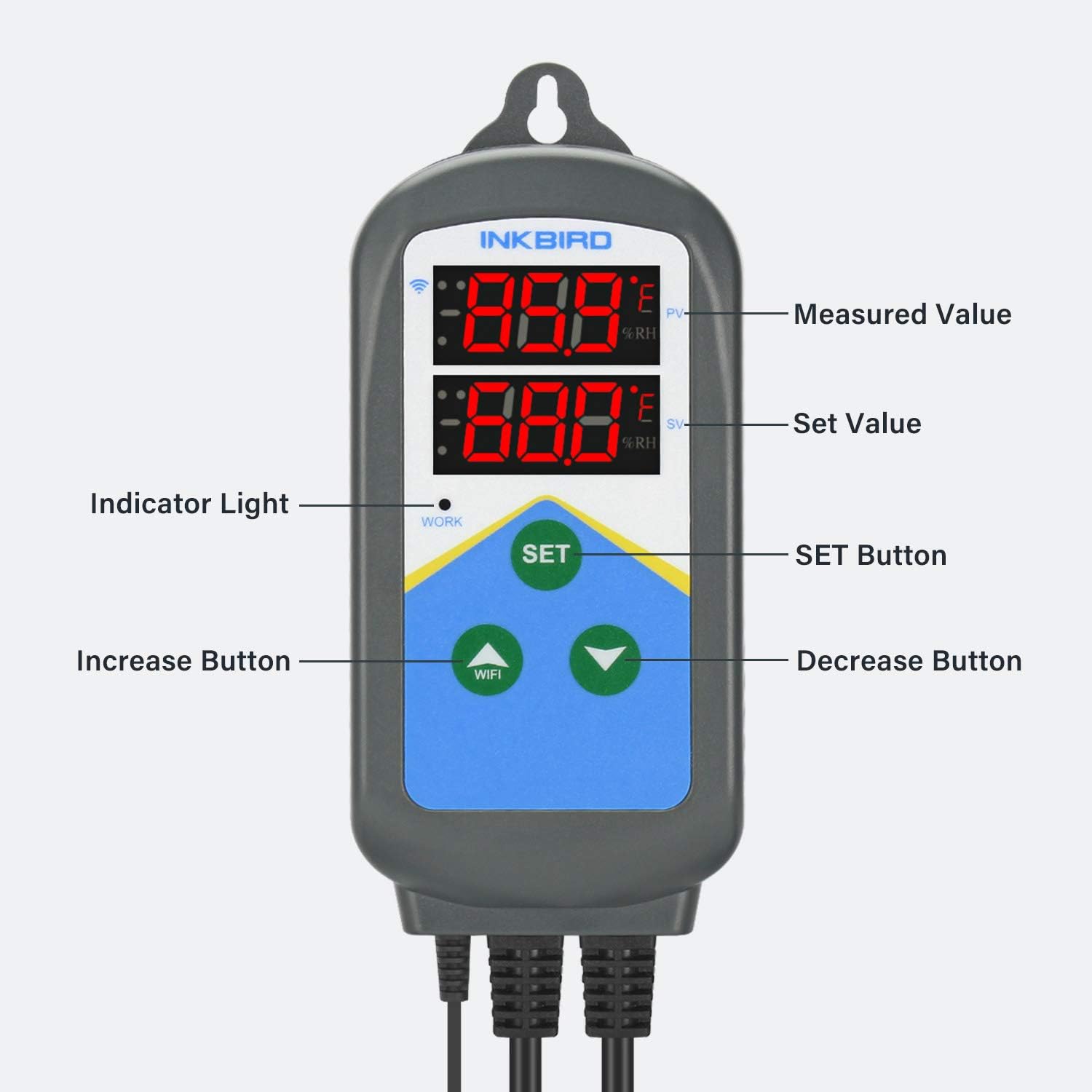 Detalle de Inkbird Digital WiFi Aquarium Thermostat ITC-306T-WiFi: Dual Temp Control with Wireless Alarm