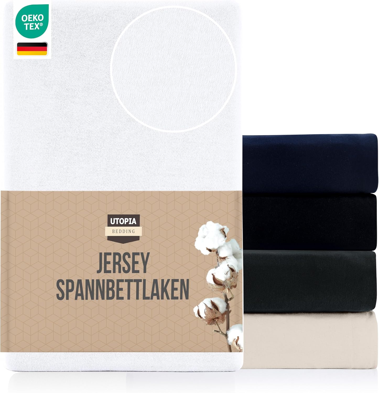 Detalle de Utopia Bedding Jersey Spannbettlaken 200 x 200