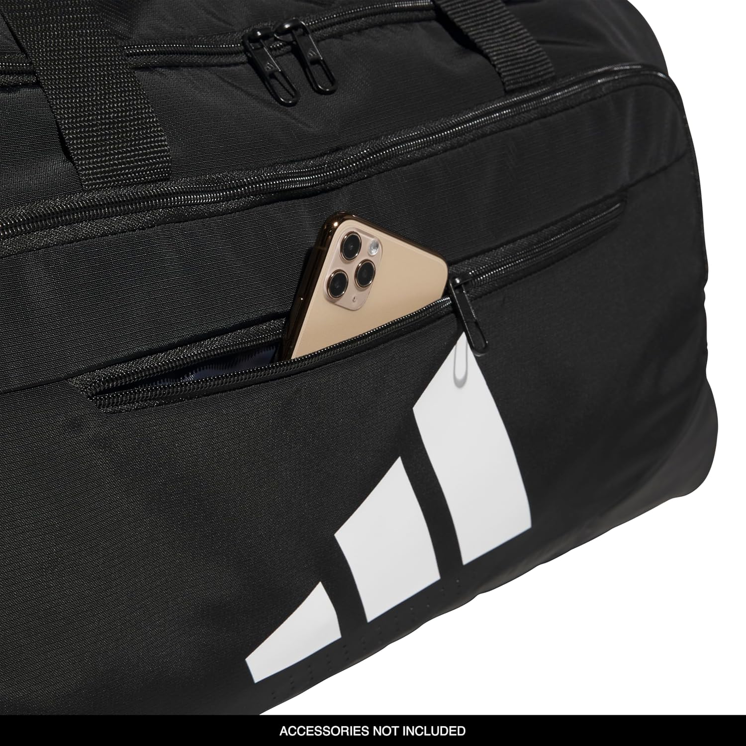 Detalle de adidas Defender 5 Duffel Bag for Sports, Gym and Travel (Black, OSFA)