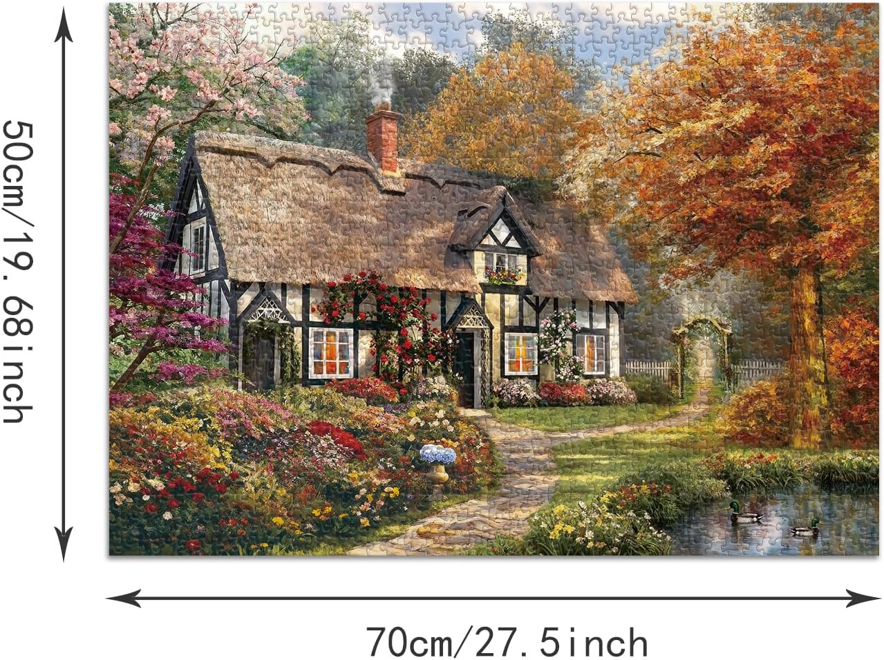 Detalle de Saralluna Cottage Jigsaw Puzzle 1,000 Pieces