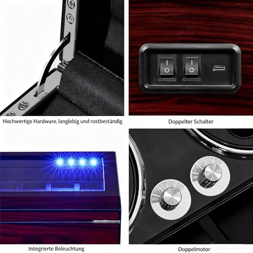 Detalle de ANWBROAD automatic watch winder, 4 slots