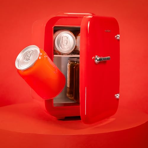 Detalle de Cecotec Mini Frigorifero Bolero MiniCooling 4L Habana Red: raffreddamento e riscaldamento per auto e roulotte