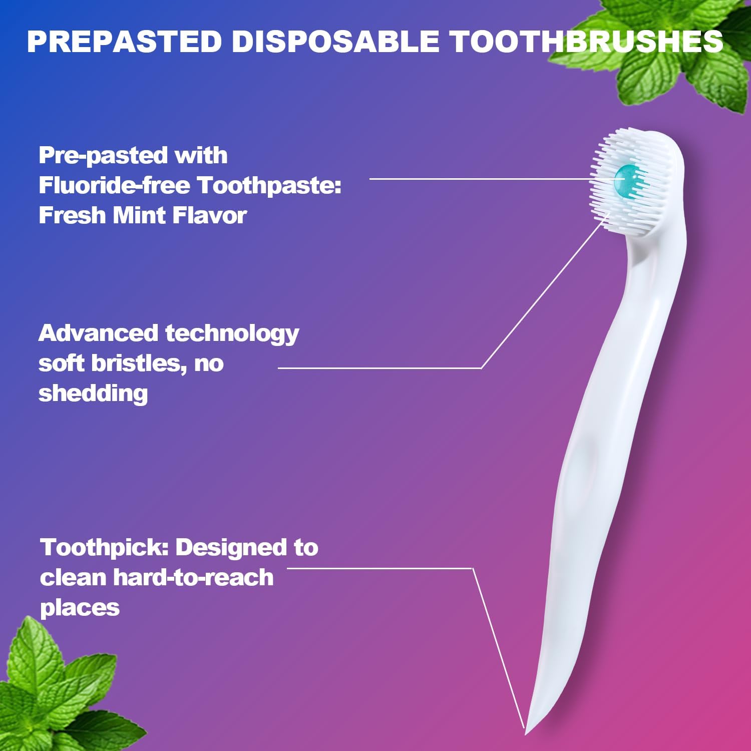 Thumbnail 1 de EchoRid Mini Disposable Toothbrush 28 Ct