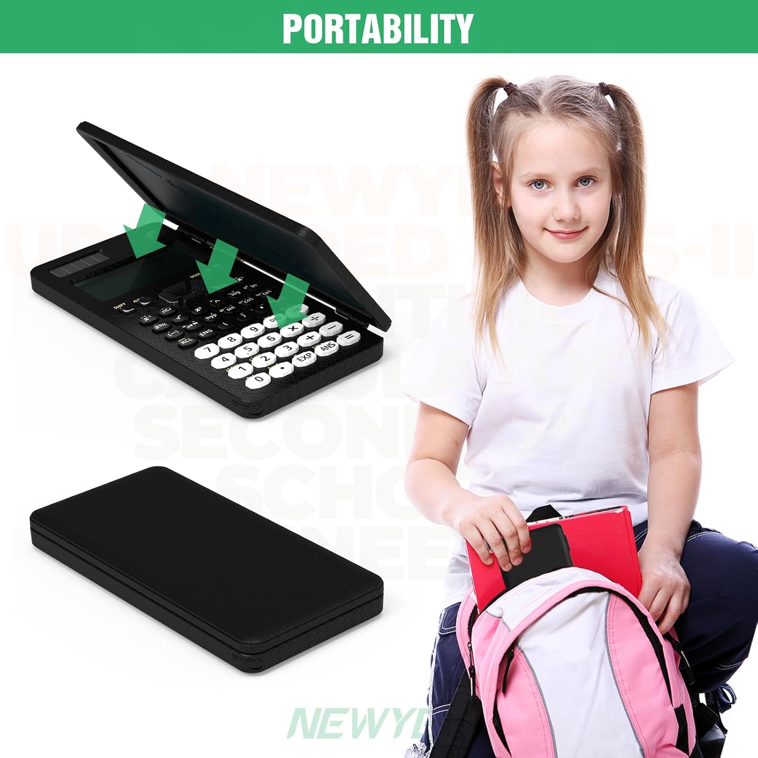 Thumbnail 4 de NEWYES 82MS PLUS Edition: Practical 240‑function Scientific Calculator with Writing Tablet (2-Line Display) for Secondary School