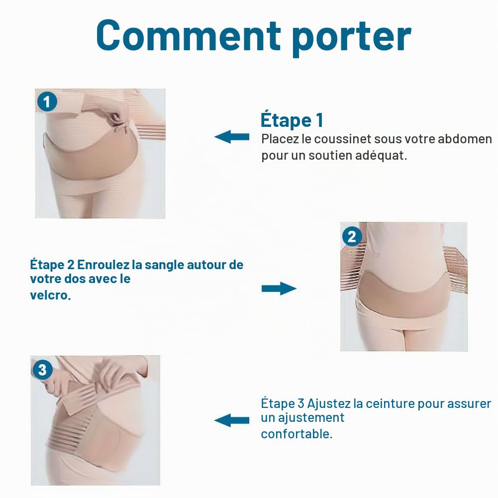 Thumbnail 3 de AUYAO 5703742 zwangerschapssteunriem, verstelbaar, XL, ademend mesh