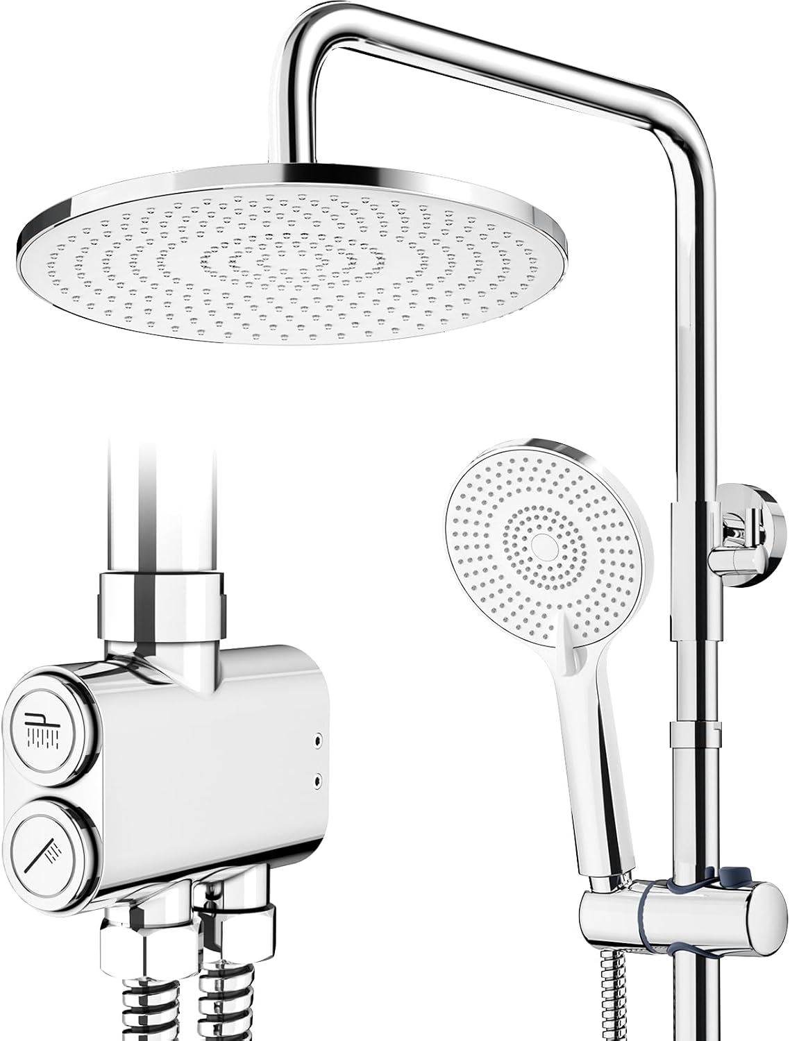 Detalle de Rainsworth Regendusche 25 cm Chrome Duschset