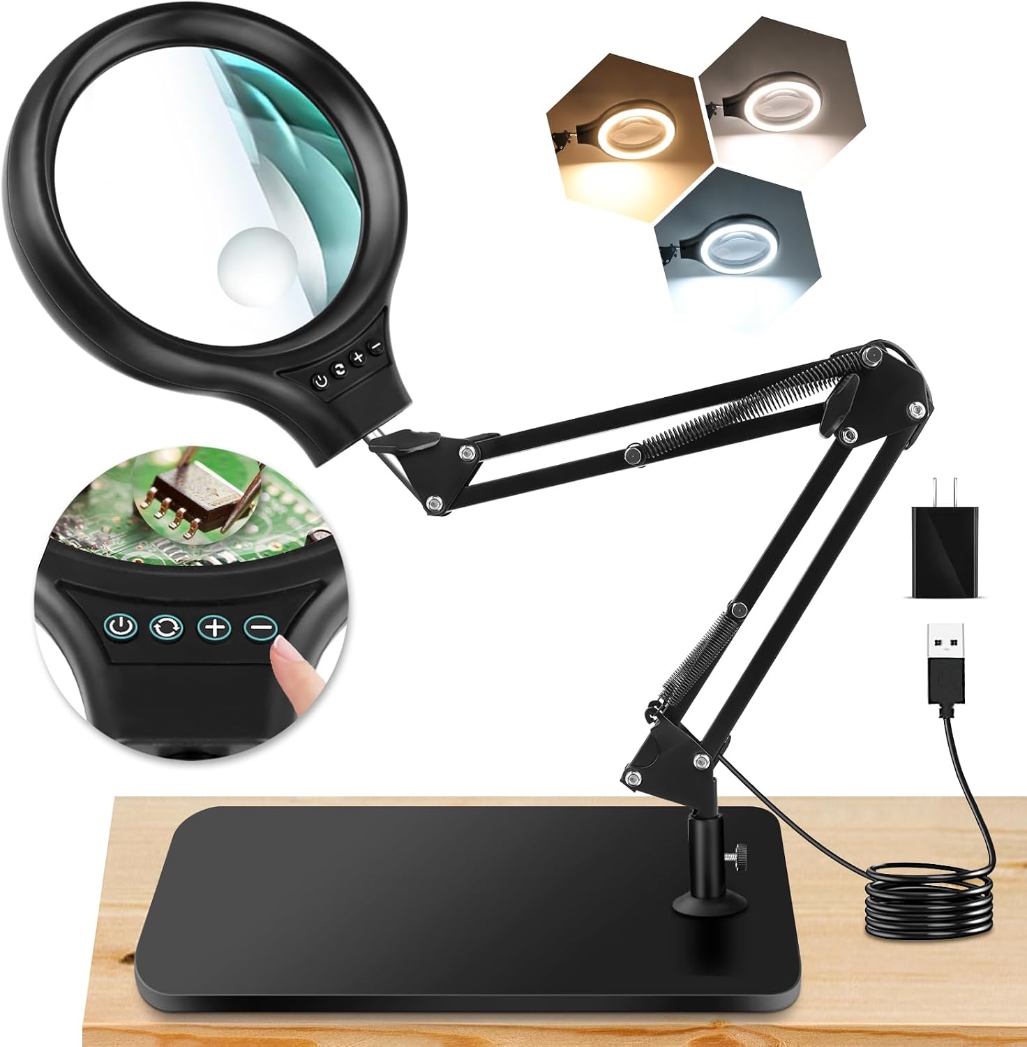 Detalle de NZQXJXZ Lighted Magnifying Glass 5-inch