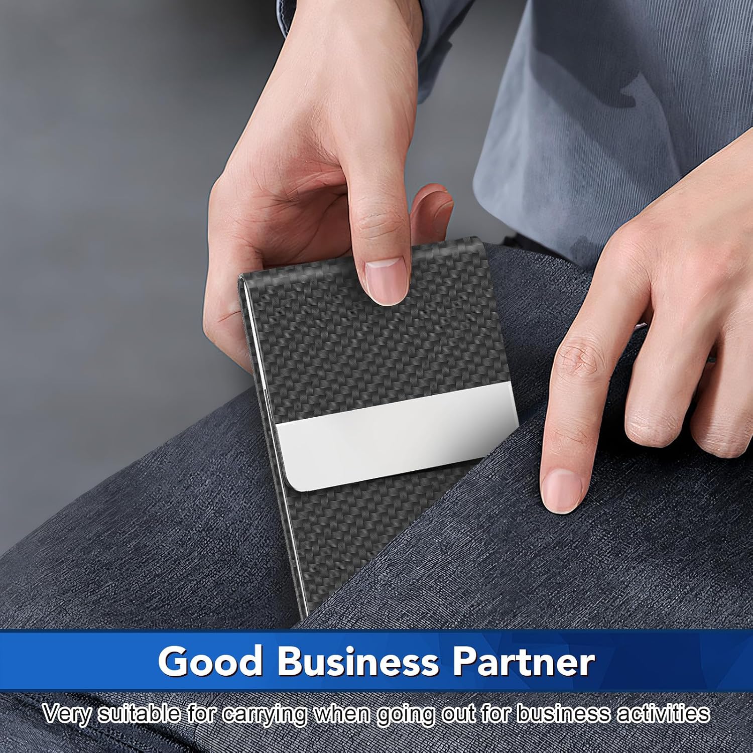 Thumbnail 6 de DMFLY Business Card Holder PU Leather 1pc