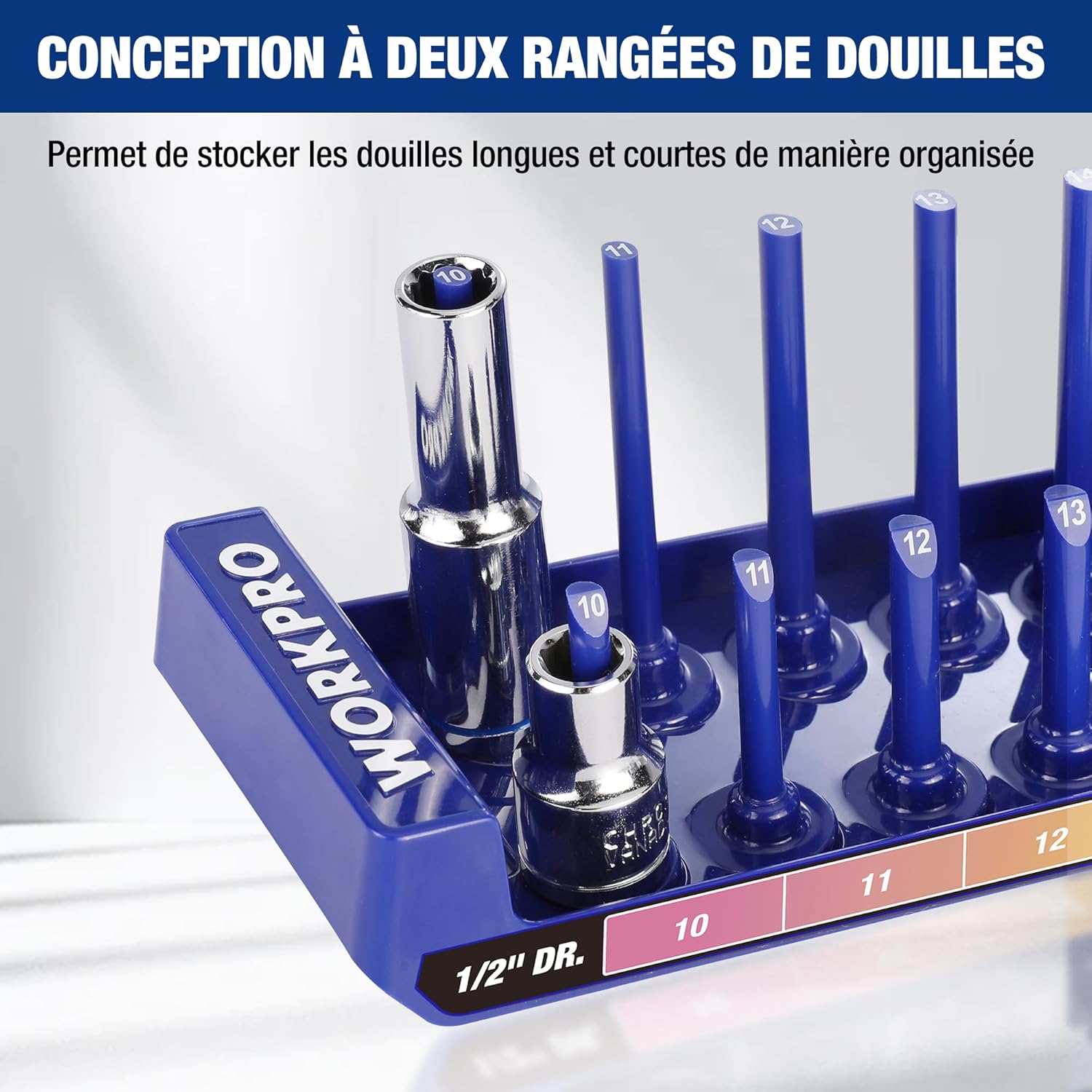 Thumbnail 5 de WORKPRO Kit d'organisateur de douilles 4 pièces ⚙