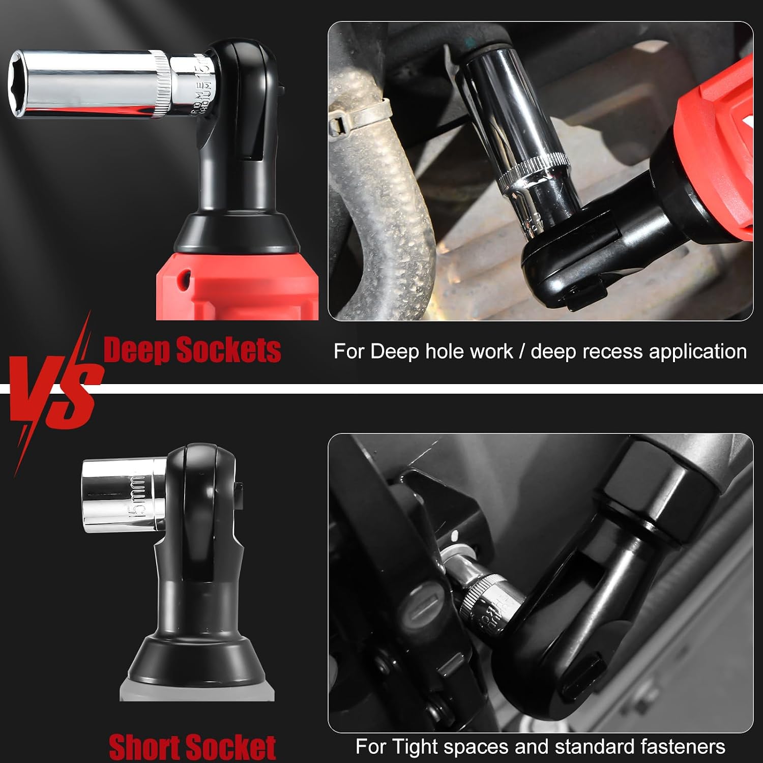Detalle 2 de AOBEN AB7332D 20V 3/8-Inch Cordless Ratchet Wrench Kit, Brushless, 60 ft-lb