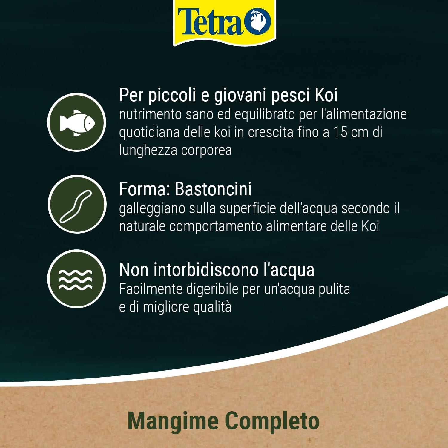 Detalle de Tetra Tetrapond Koi Sticks Junior, 1000 ml: nutrimento completo per carpe koi