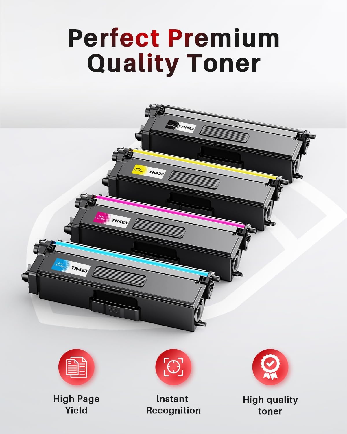 Detalle 2 de Halloya TN423/TN421 Pack de Cartuchos de Tóner para Brother 🖨